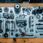 Stanadyne DB2 rotary diesel injection pump disassembled for rebuild service