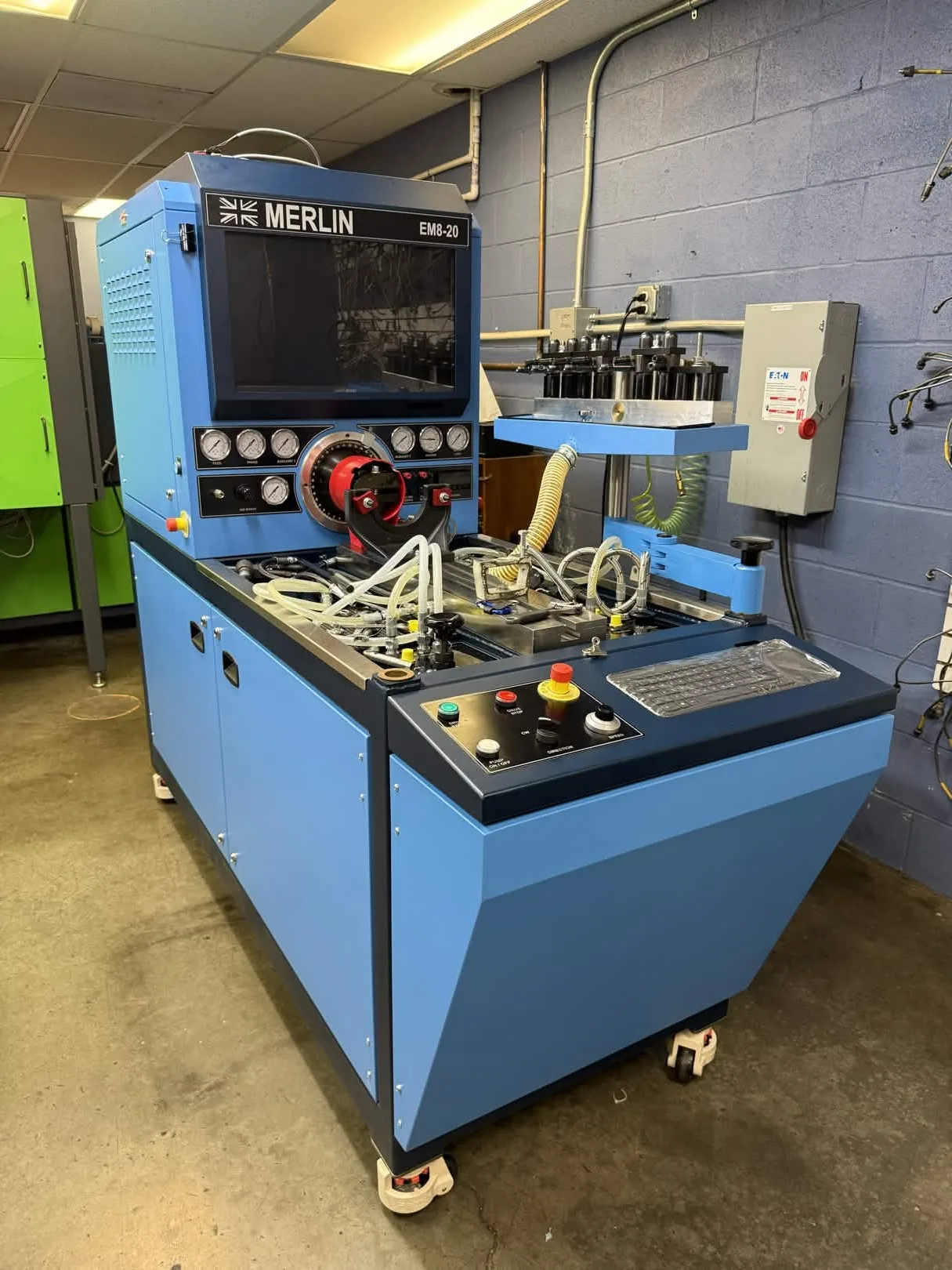 Merlin EMB-20 diesel injector test machine at Valley Fuel Injection