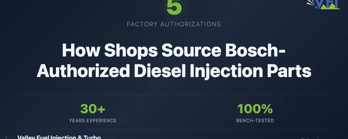 Authorized diesel parts sourcing guide — Bosch genuine vs compatible aftermarket injection parts comparison