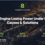 Diesel engine components with dramatic lighting — 8 causes of power loss under load guide by Valley Fuel Injection