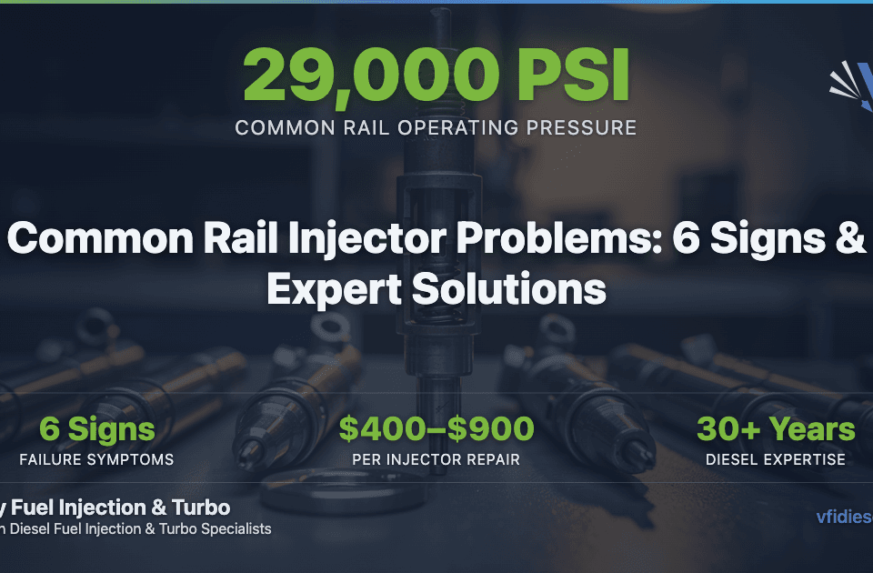 Common rail diesel fuel injector diagnostic testing and repair solutions