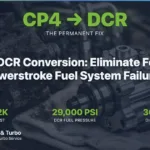 CP4 to DCR fuel pump conversion for Ford 6.7L Powerstroke diesel engines