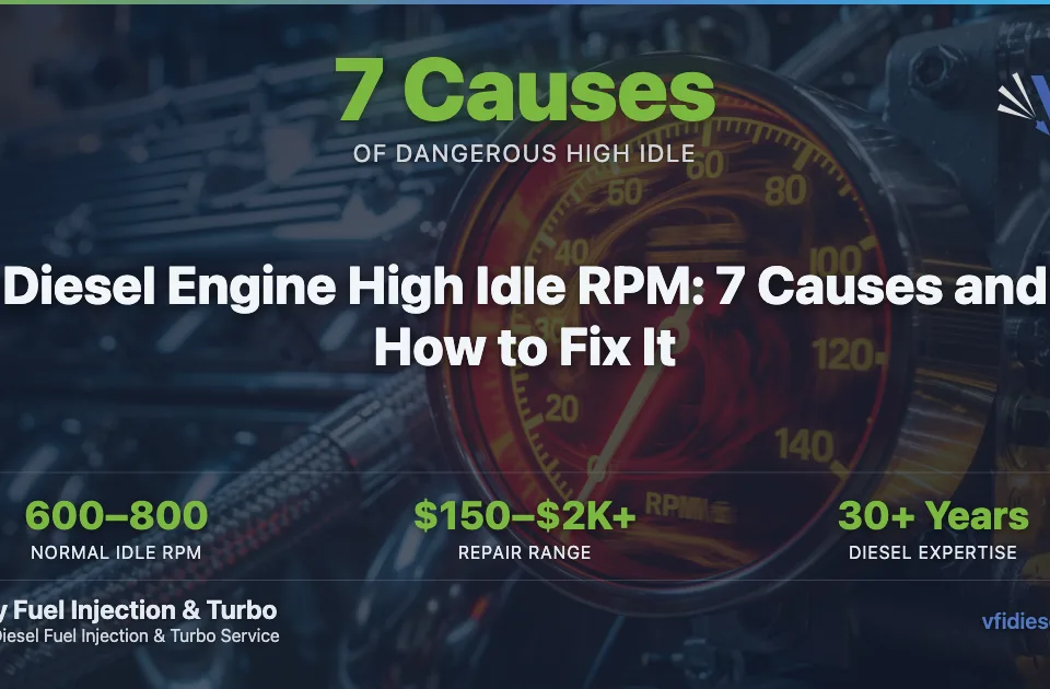 Diesel engine high idle RPM causes and how to fix it