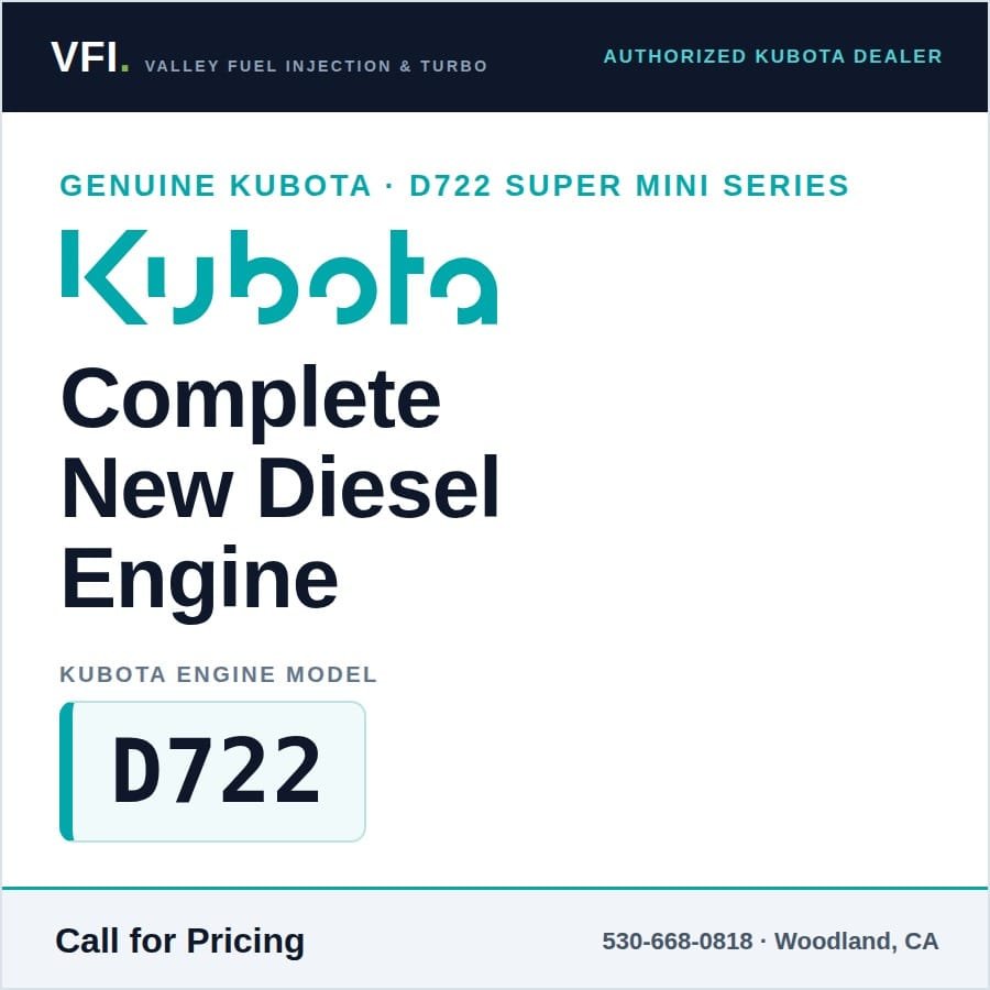 Kubota D722 Diesel Engine | New Super Mini Tier 4 Final