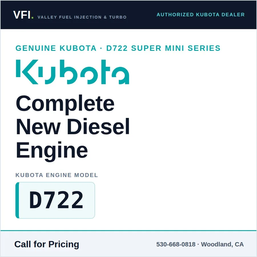Kubota D722 Diesel Engine | New Super Mini Tier 4 Final