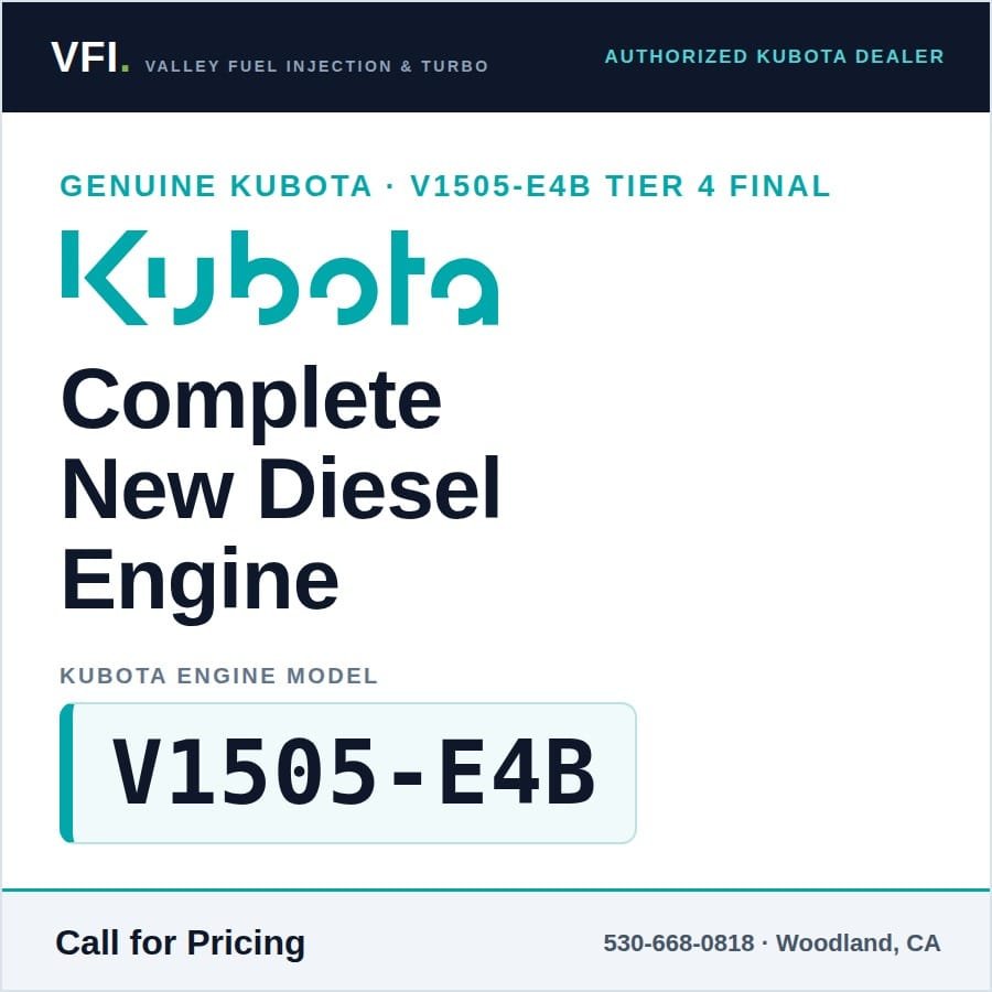Kubota V1505-E4B Diesel Engine | New Tier 4 Final