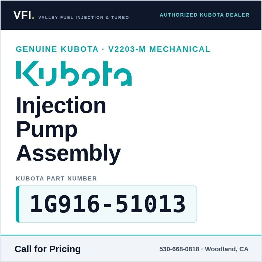 Kubota V2203-M Injection Pump 1G916-51013 (Genuine)