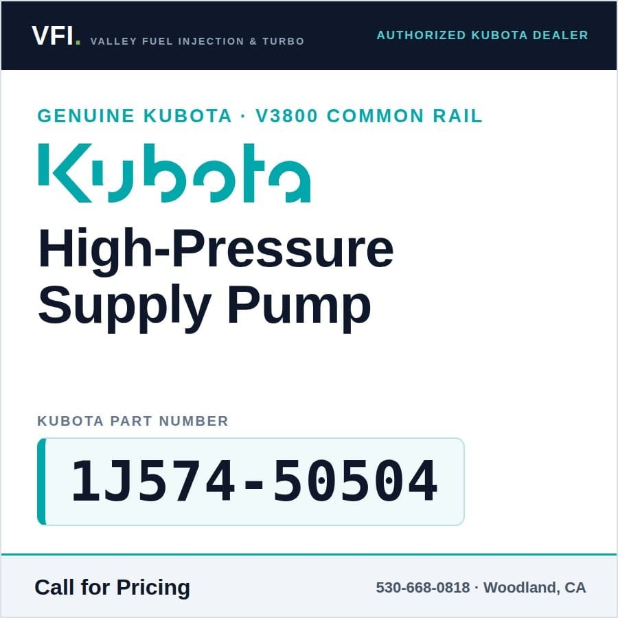 Kubota V3800 High-Pressure Supply Pump 1J574-50504 (Genuine)