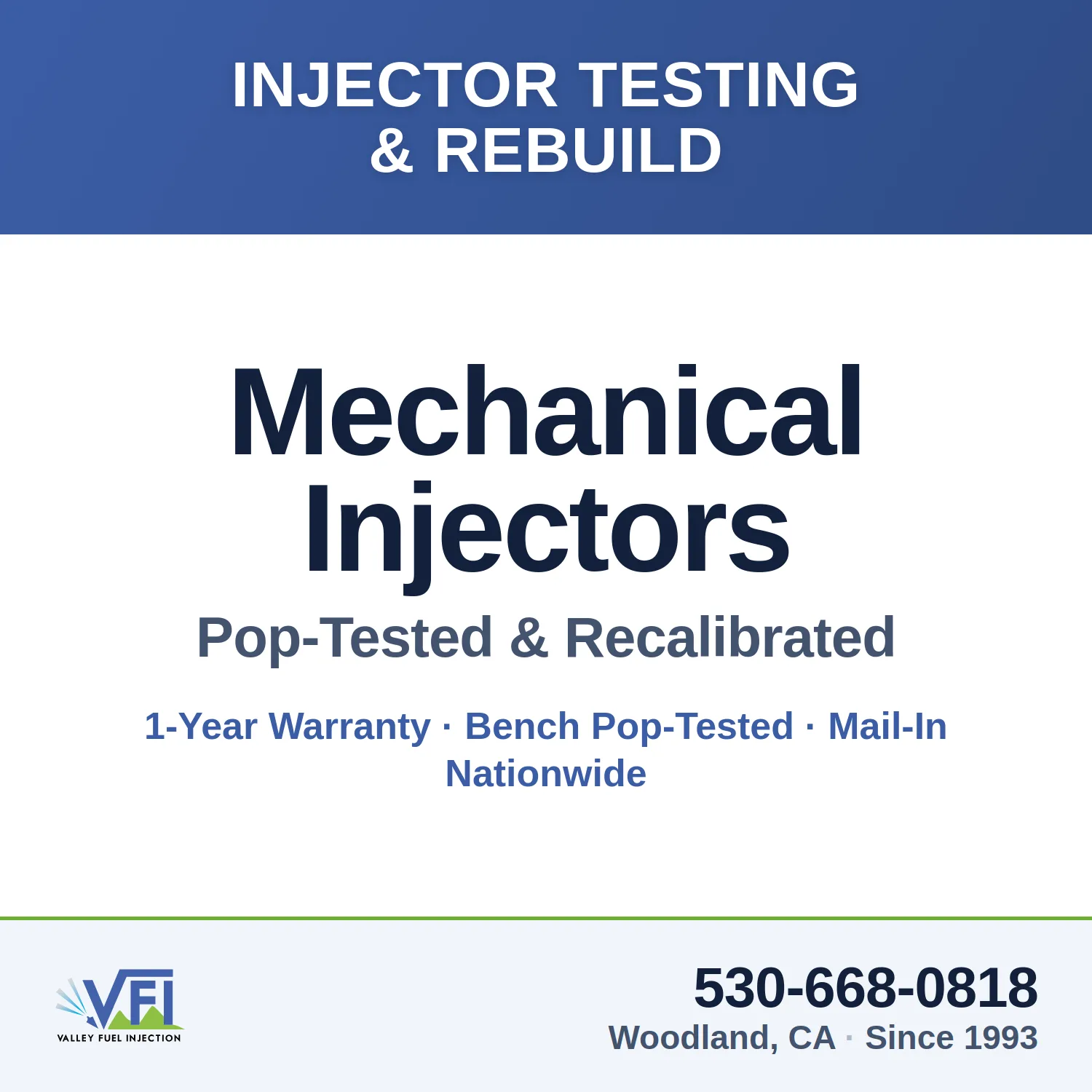 Mechanical diesel injector testing and rebuild service — Valley Fuel Injection & Turbo