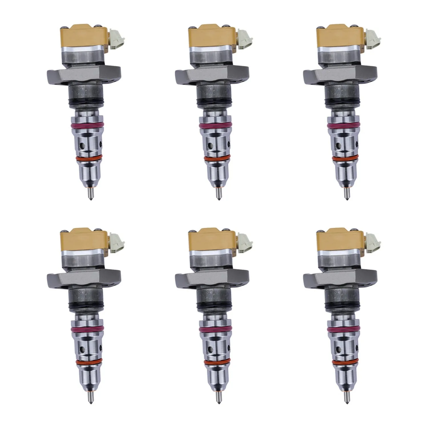 Set of 6 Alliant Power AP63812BJ new HEUI injectors for International DT466E and I530E