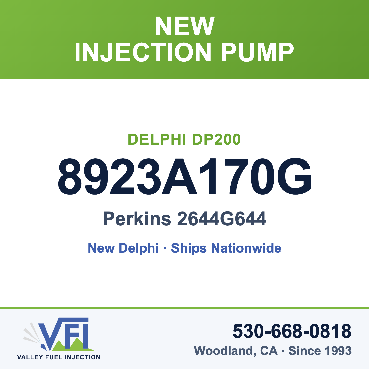 Delphi 8923A170G DP200 injection pump for Perkins 2644G644