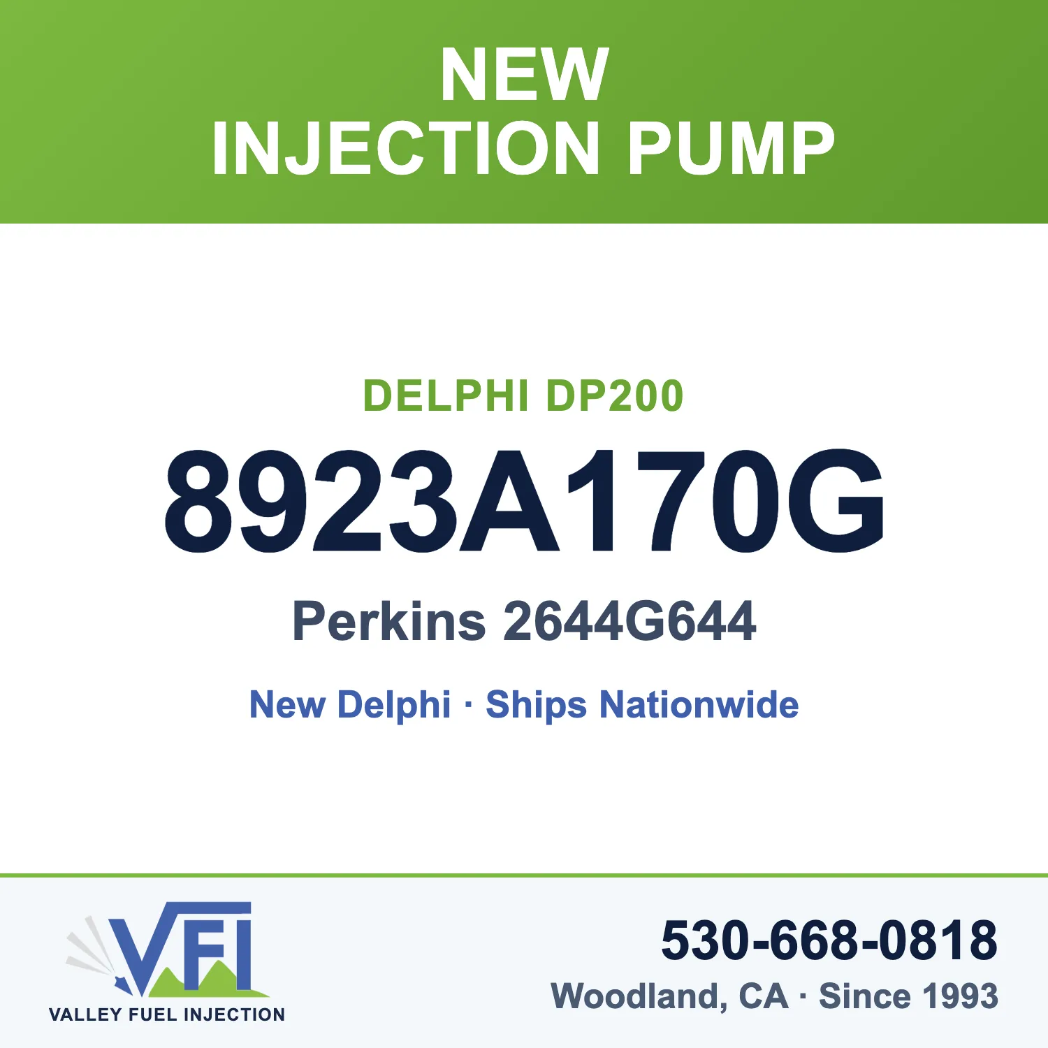 Delphi 8923A170G DP200 injection pump for Perkins 2644G644