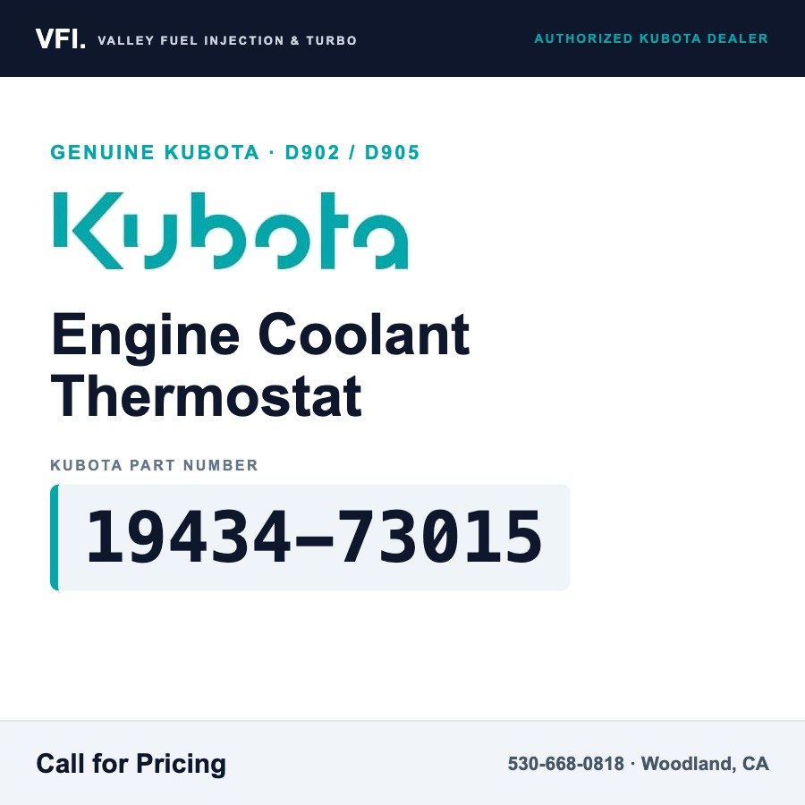 Kubota 19434-73015 Engine Coolant Thermostat for Kubota D902