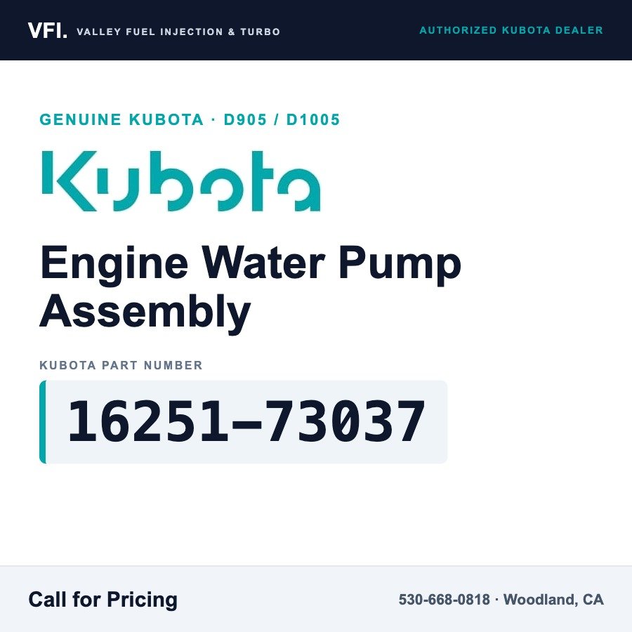 Kubota 16251-73037 Engine Water Pump Assembly for Kubota D905