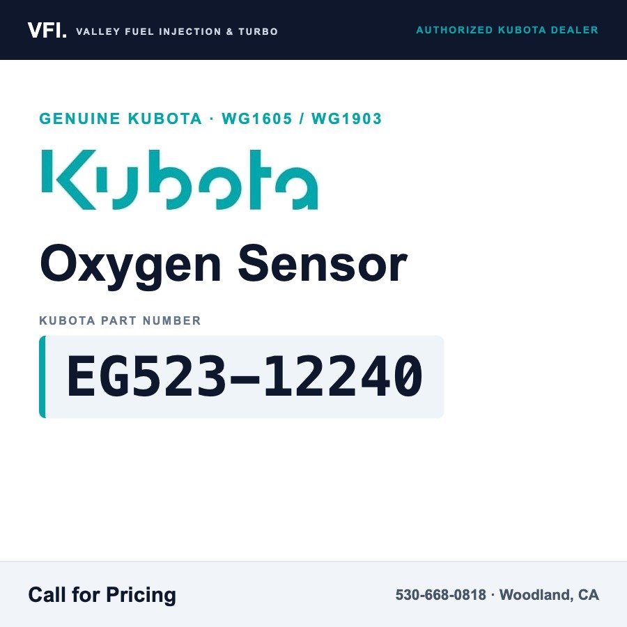 Kubota EG523-12240 Oxygen (O2) Sensor for Kubota WG1605 engine