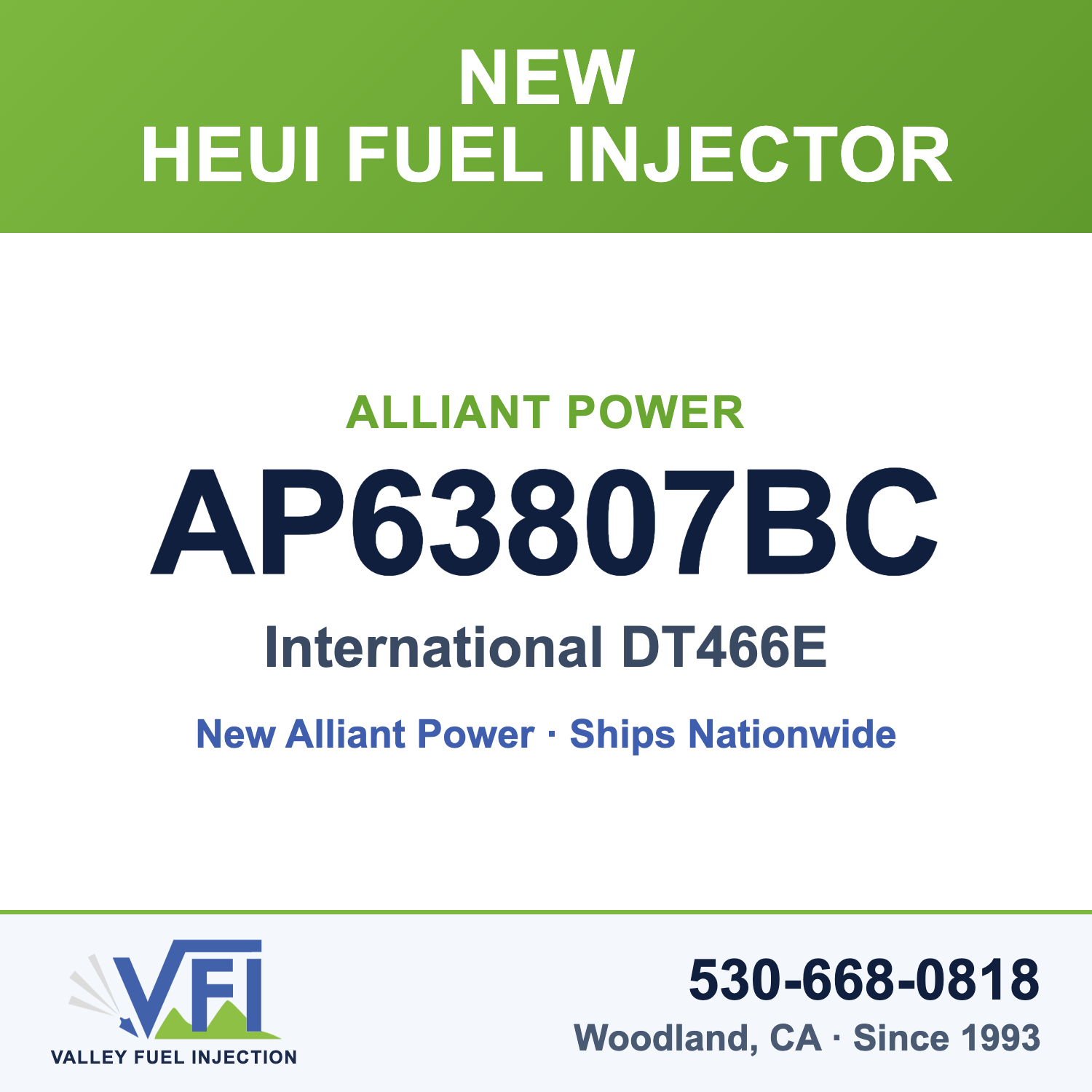 Alliant Power AP63807BC HEUI Fuel Injector for International DT466E