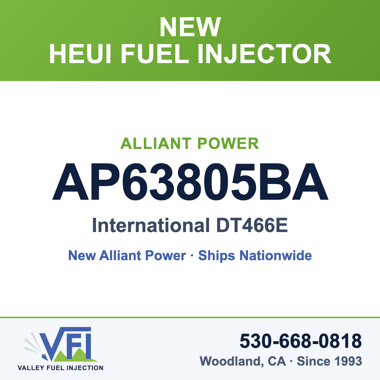 Alliant Power AP63805BA HEUI Fuel Injector for International DT466E