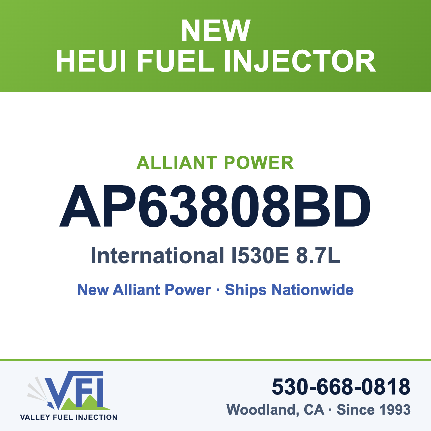 Alliant Power AP63808BD HEUI Fuel Injector for International I530E 8.7L
