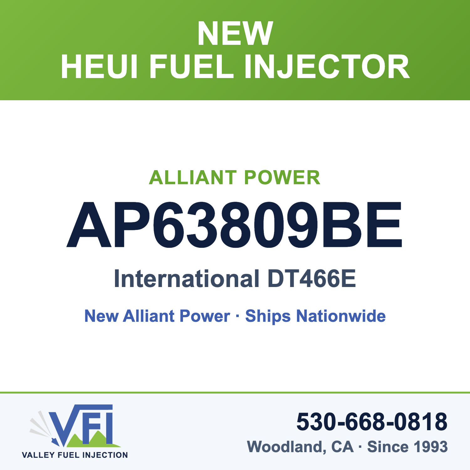 Alliant Power AP63809BE HEUI Fuel Injector for International DT466E