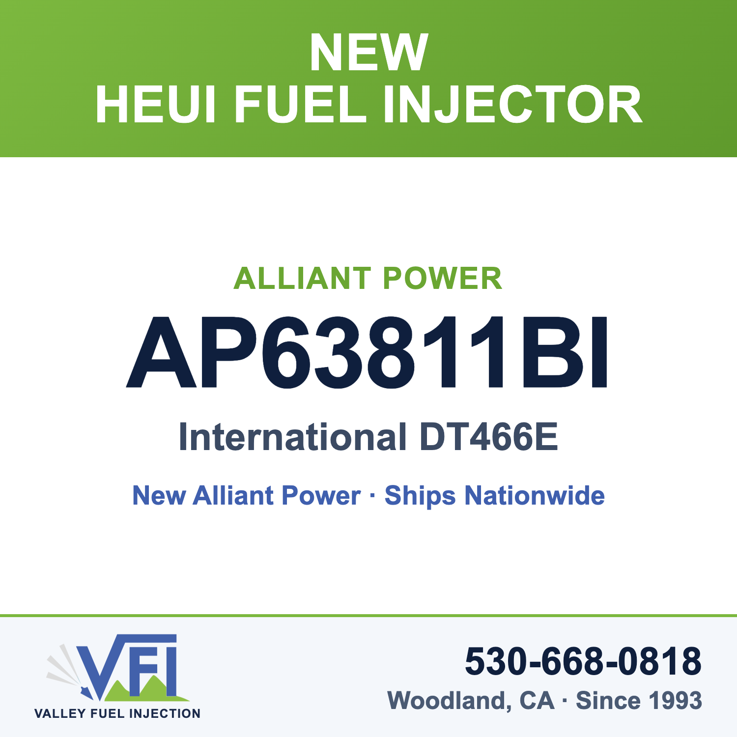 Alliant Power AP63811BI HEUI Fuel Injector for International DT466