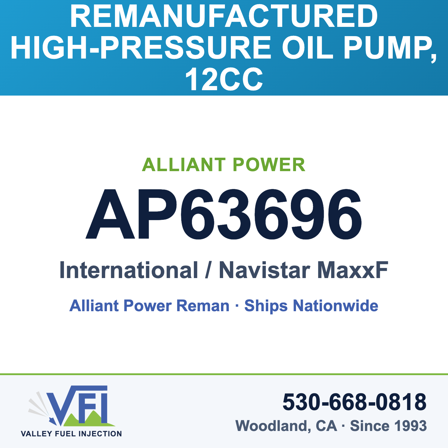 Alliant Power AP63696 High-Pressure Oil Pump (HPOP), 12cc for International / Navistar MaxxForce DT
