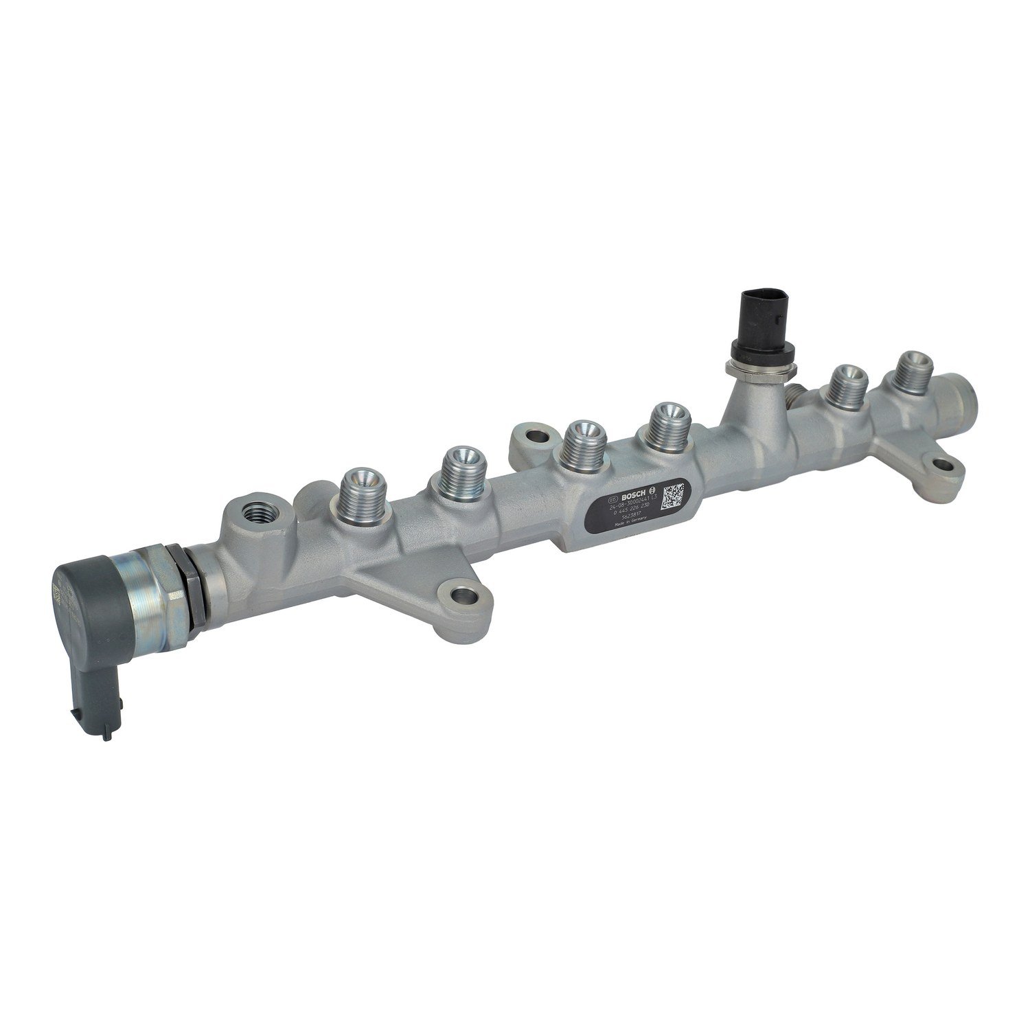 Bosch 044522623D Common-Rail Fuel Rail, Single Feed Port (with Sensor and Pressure Regulator) for 2021-2024 Ram 2500 pickup