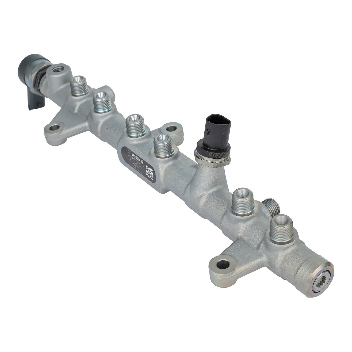 Bosch 044522623D Common-Rail Fuel Rail, Single Feed Port (with Sensor and Pressure Regulator) for 2021-2024 Ram 2500 pickup,