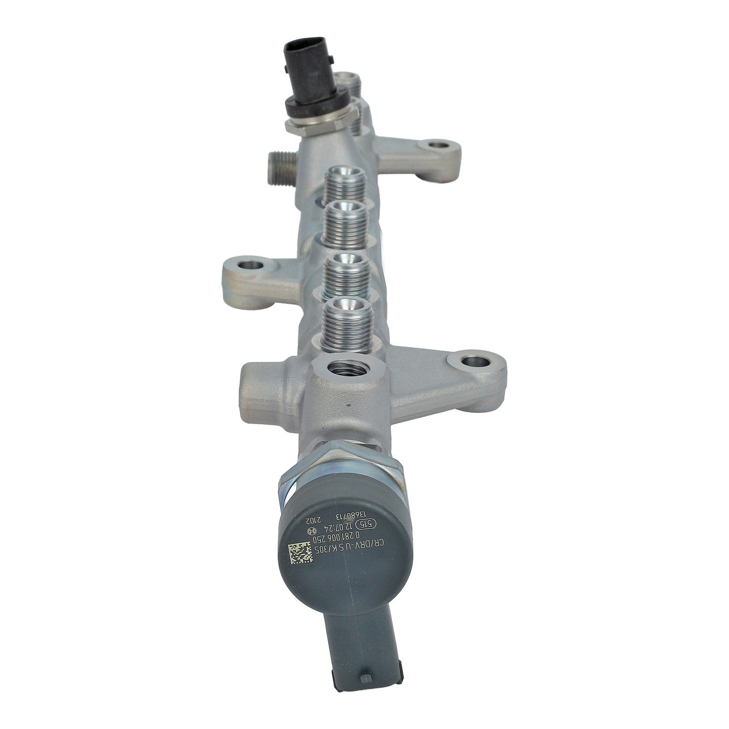 Bosch 044522623D Common-Rail Fuel Rail, Single Feed Port (with Sensor and Pressure Regulator) for 2021-2024 Ram 2500 pickup,