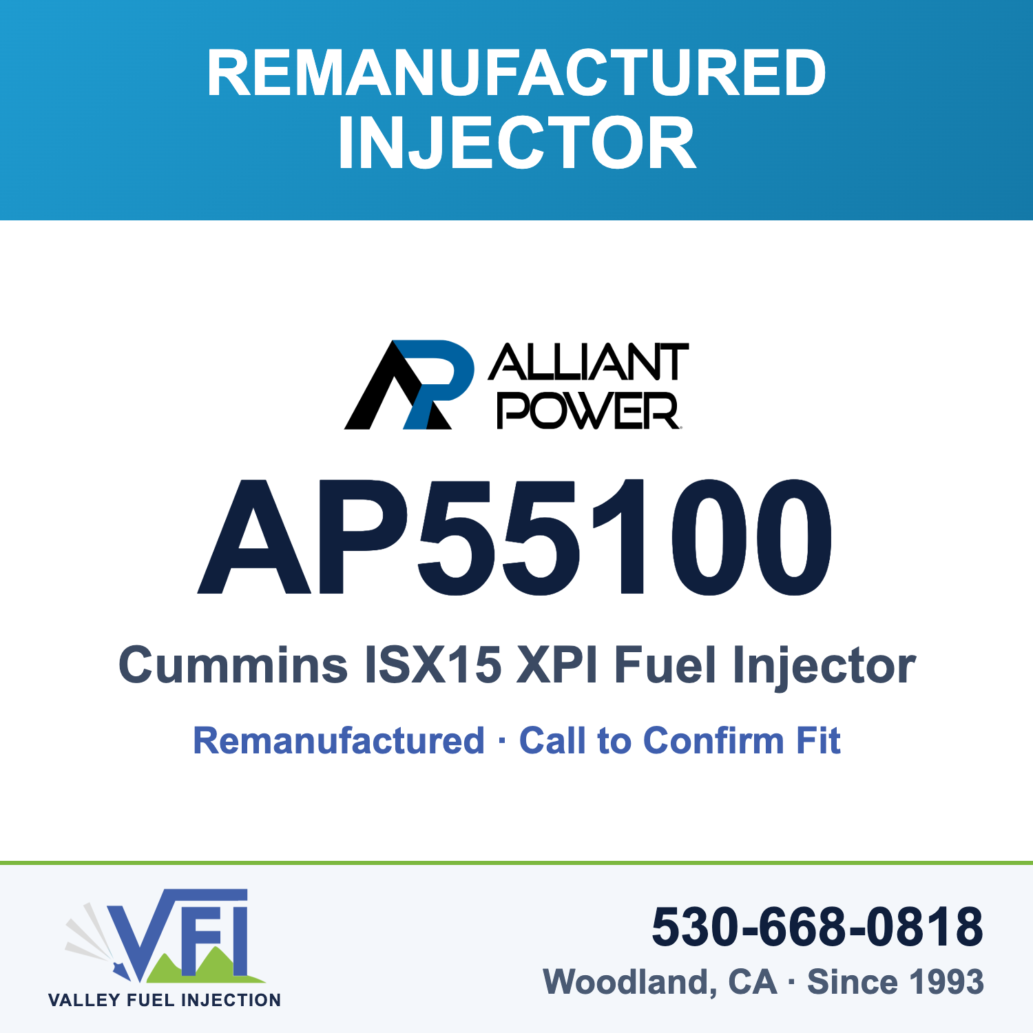 Alliant Power AP55100 Cummins ISX15 XPI Fuel Injector