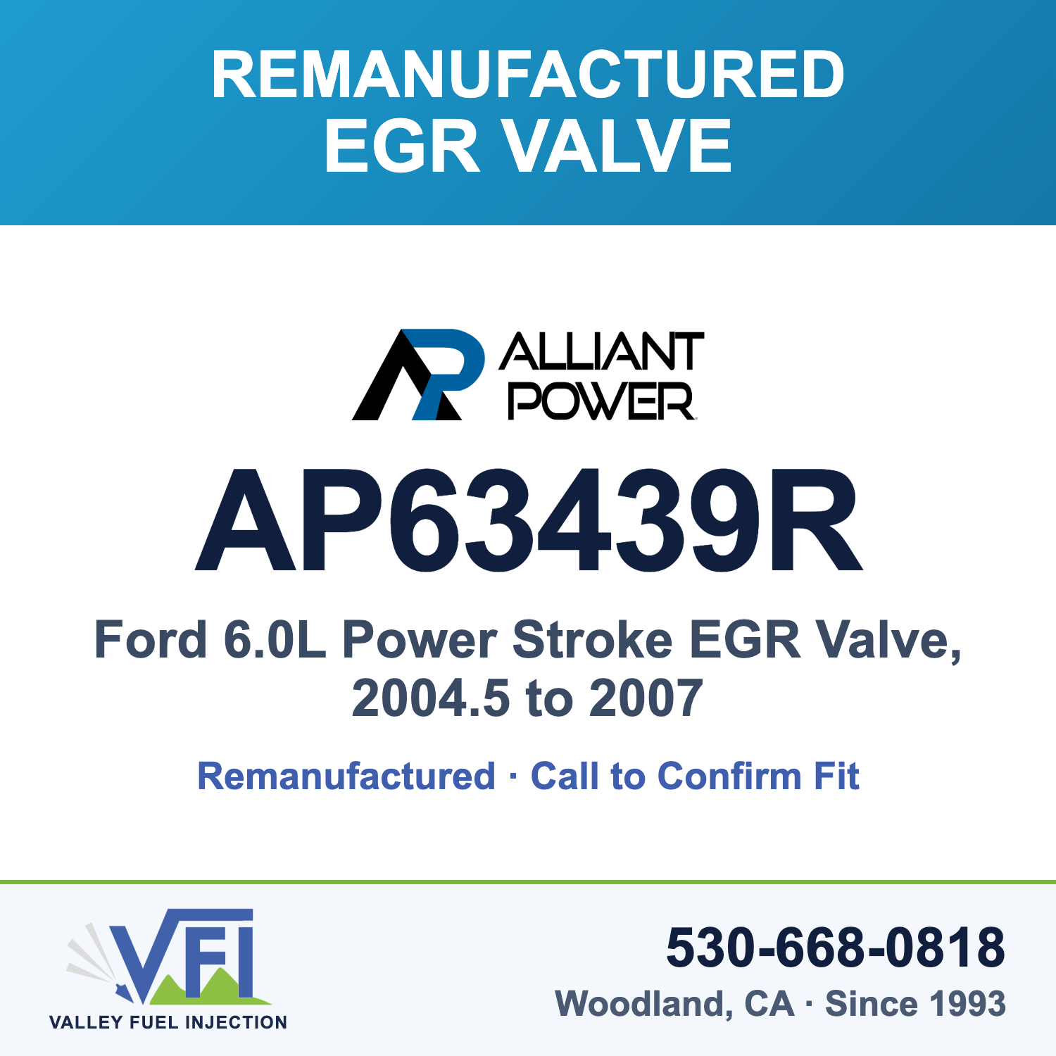 Alliant Power AP63439R Later Remanufactured EGR Valve