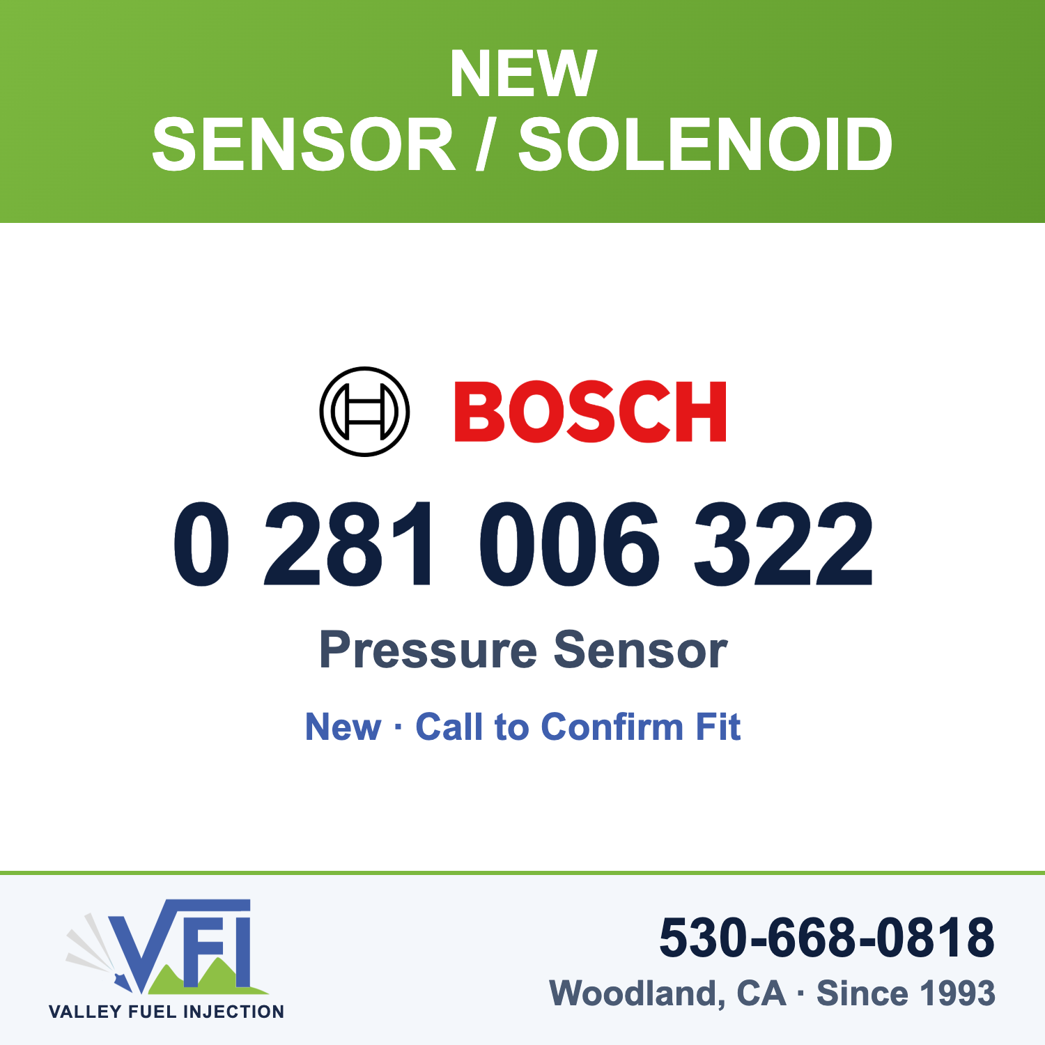 Bosch 0 281 006 322 Pressure Sensor