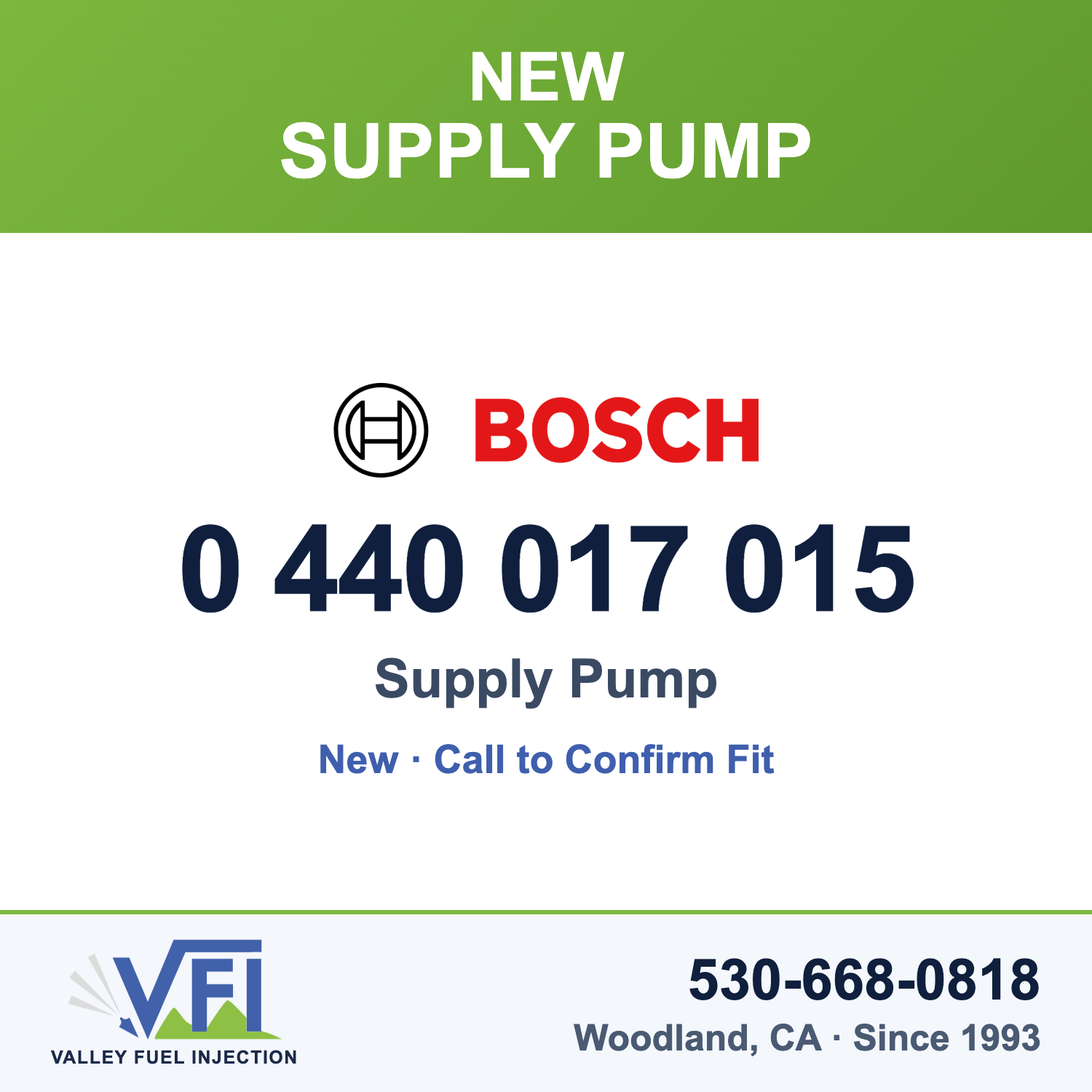 Bosch 0 440 017 015 Supply Pump