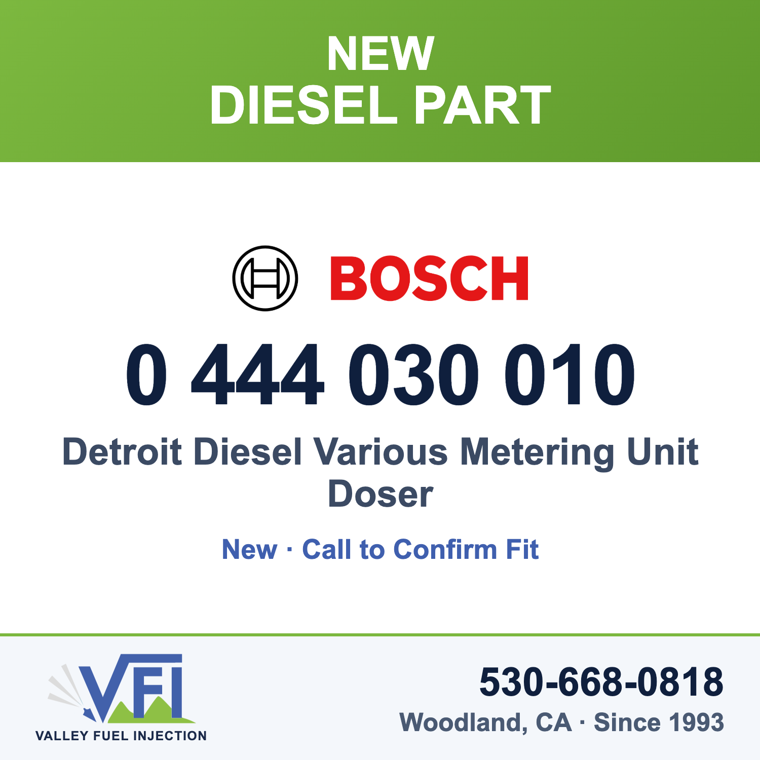 Bosch 0 444 030 010 Detroit Diesel Various Metering Unit Doser