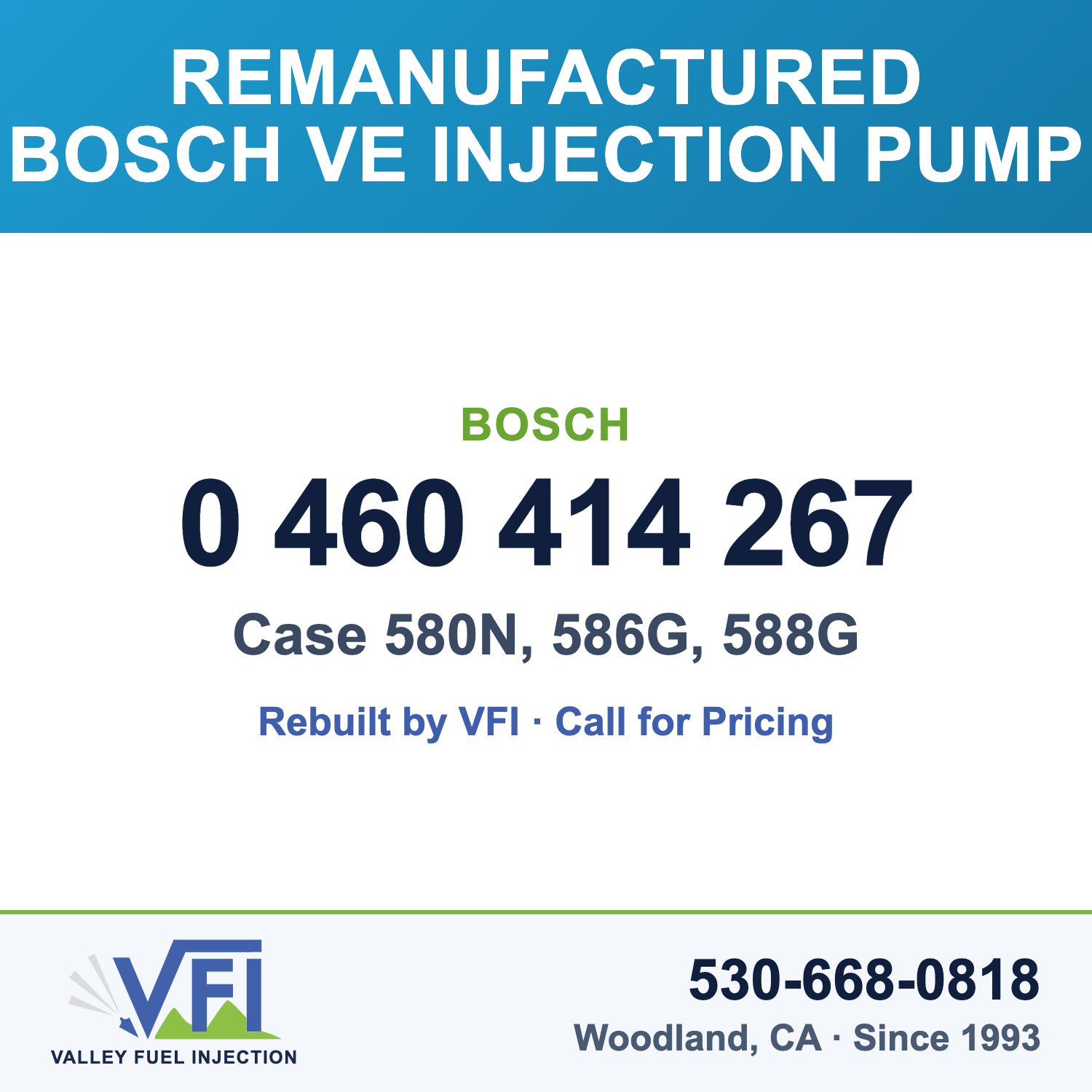 Rebuilt Bosch VE Injection Pump 0 460 414 267 card