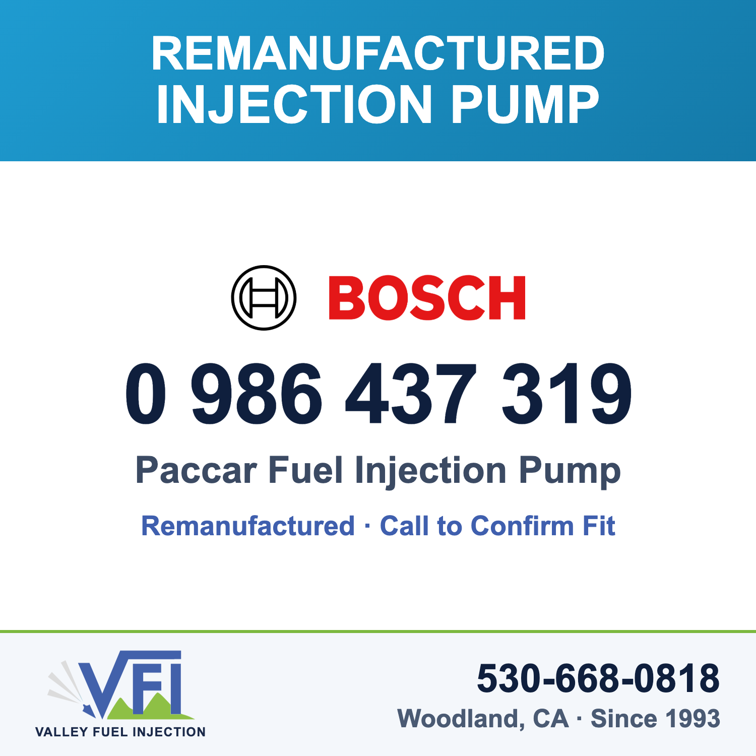 Bosch 0 986 437 319 Paccar Fuel Injection Pump