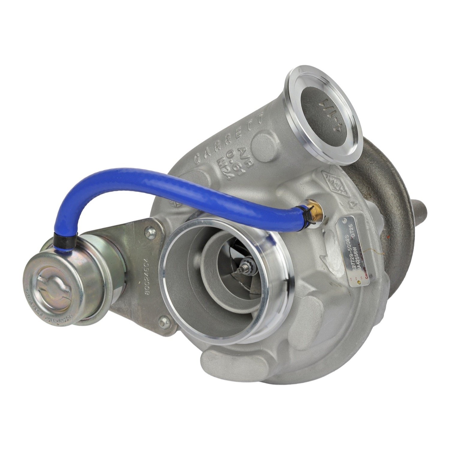 Garrett 827729-5002S Turbocharger for Case New Holland equipment with the FPT NEF 4.5L four-cylinder diesel and a Garrett GT2