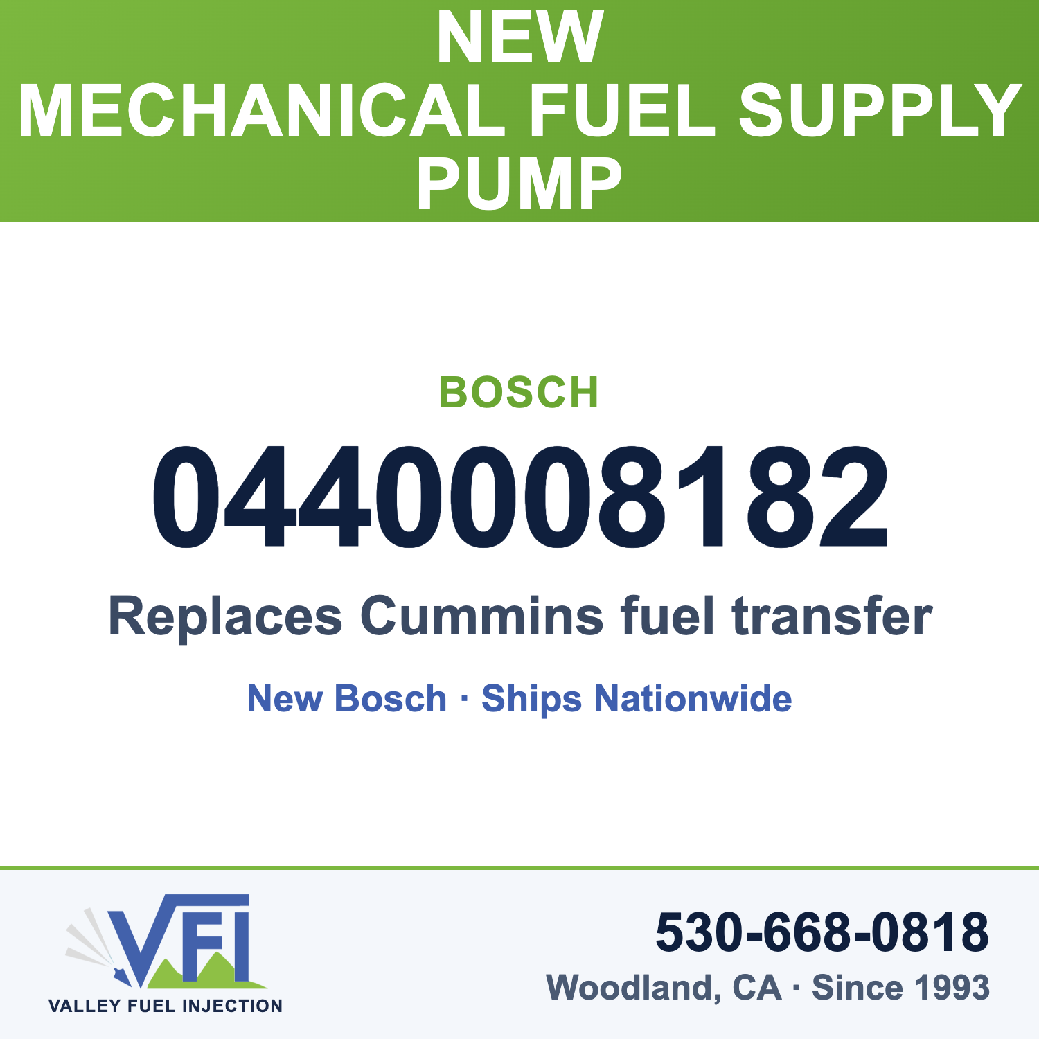 Bosch 0440008182 Mechanical Fuel Supply Pump for Replaces Cummins fuel transfer pump 4019590