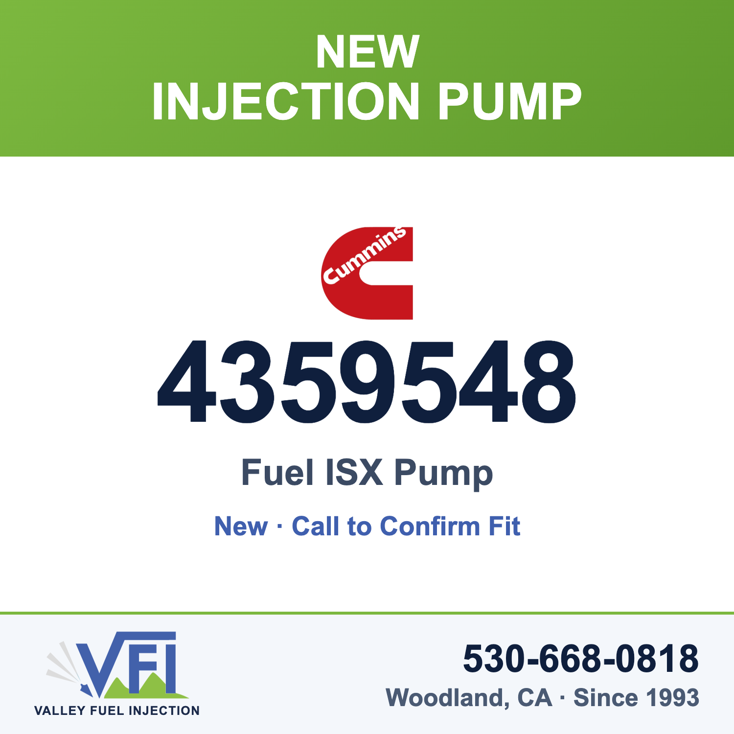 Cummins 4359548 Fuel ISX Pump