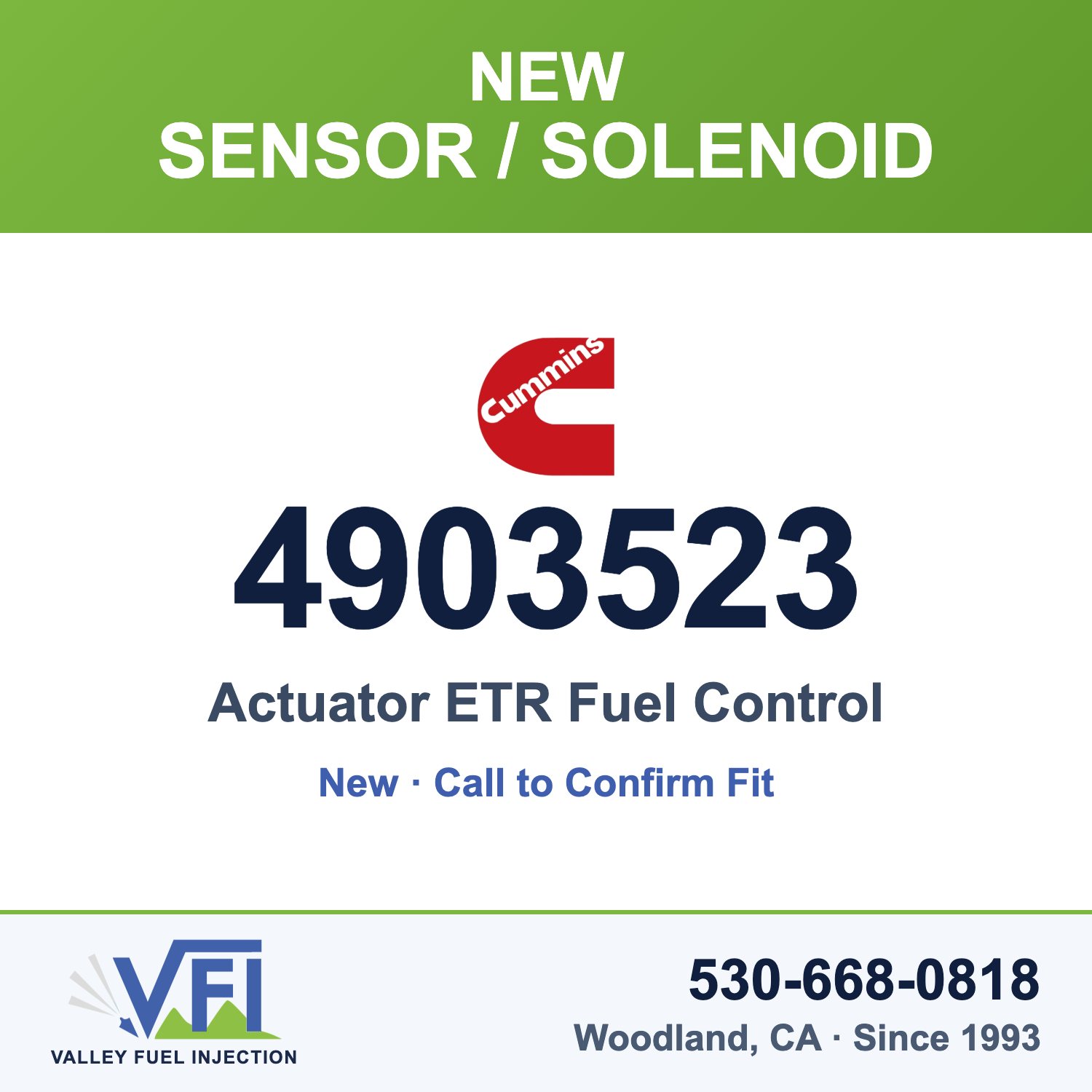 Cummins 4903523 Actuator ETR Fuel Control