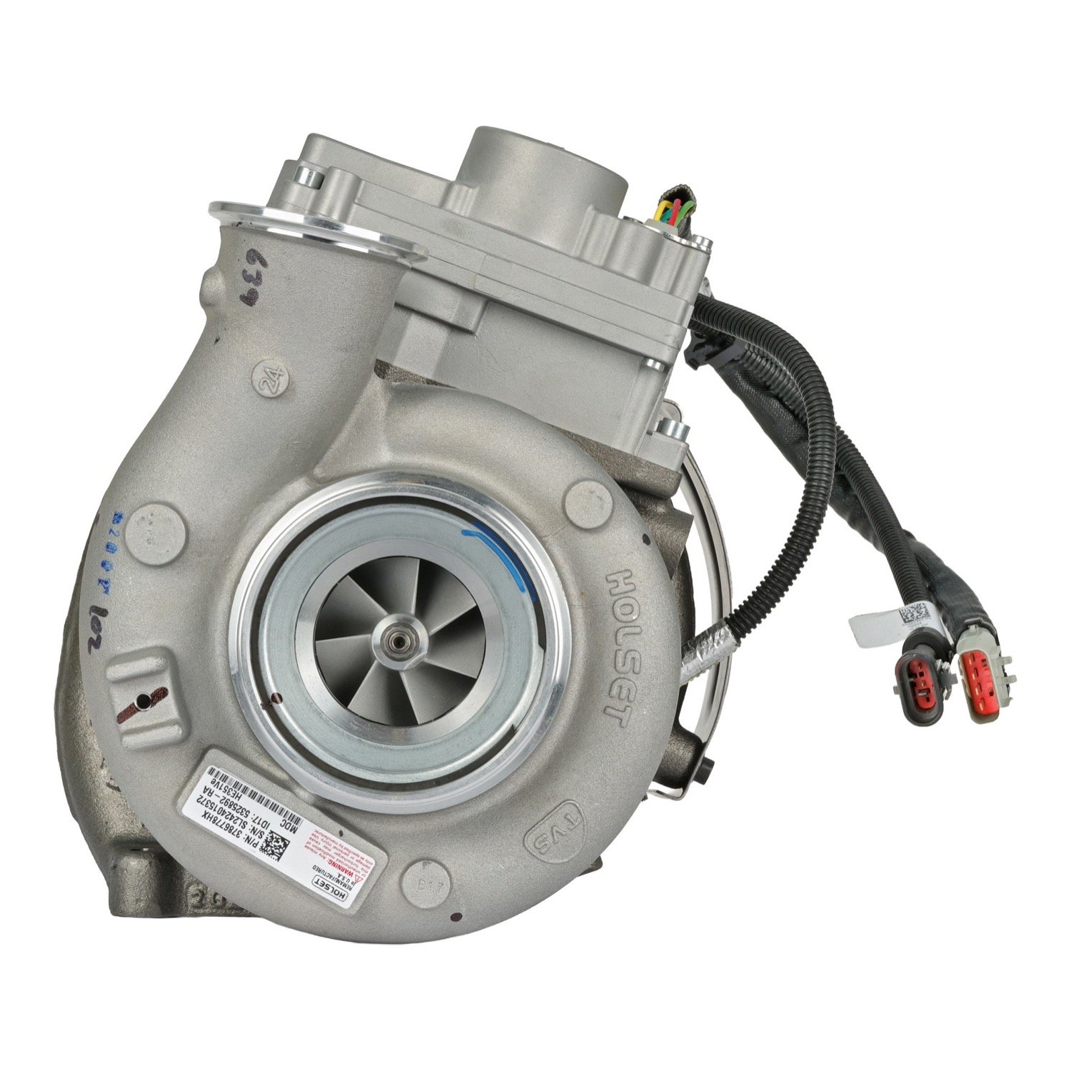 Holset 3786778HX HE351VE Variable Geometry Turbocharger with Actuator for Cummins ISB 6.7L in medium-duty trucks, view 2