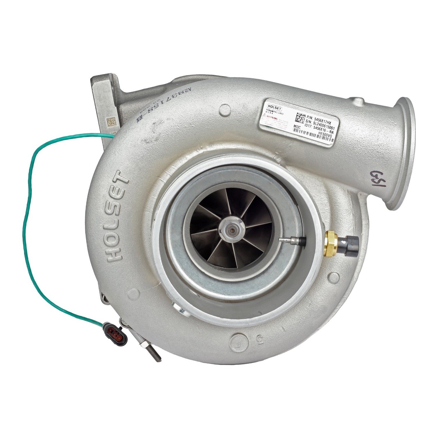 Holset 5456817HX Variable Geometry Turbocharger without Actuator for Cummins ISX15, view 2