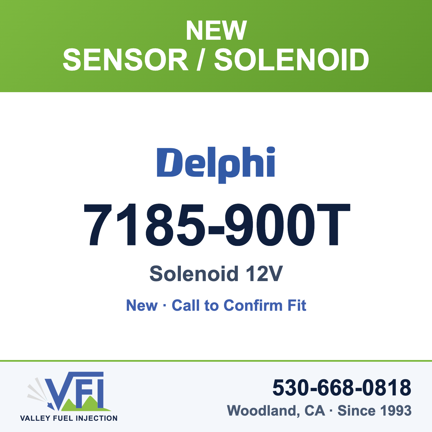 Delphi 7185-900T Solenoid 12V