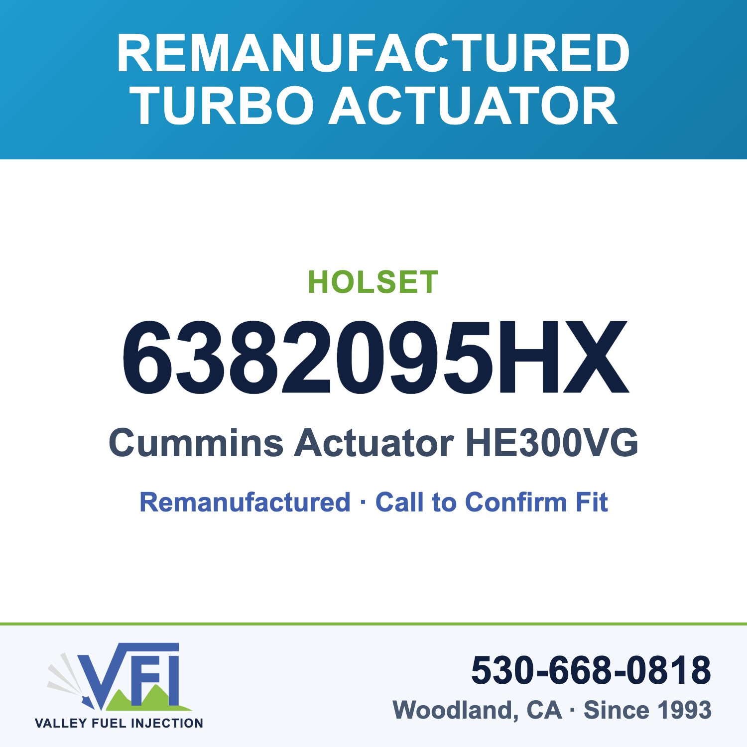 Holset 6382095HX Cummins Actuator HE300VG