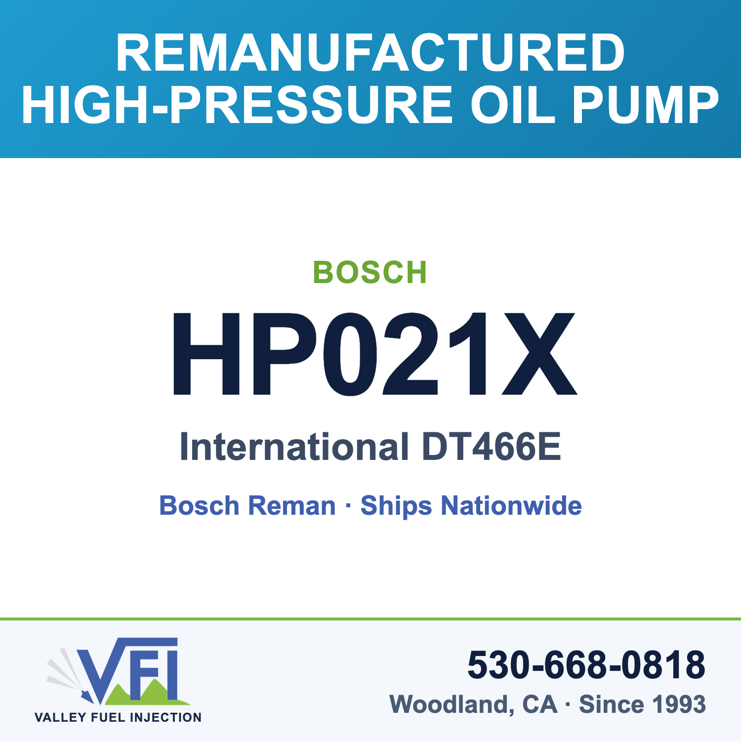 Bosch HP021X High-Pressure Oil Pump (HPOP) for International DT466E