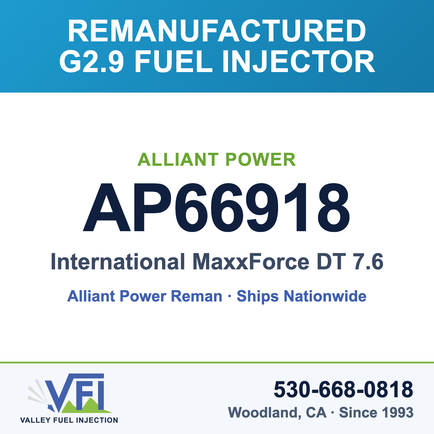 Alliant Power AP66918 G2.9 Fuel Injector for International MaxxForce DT
