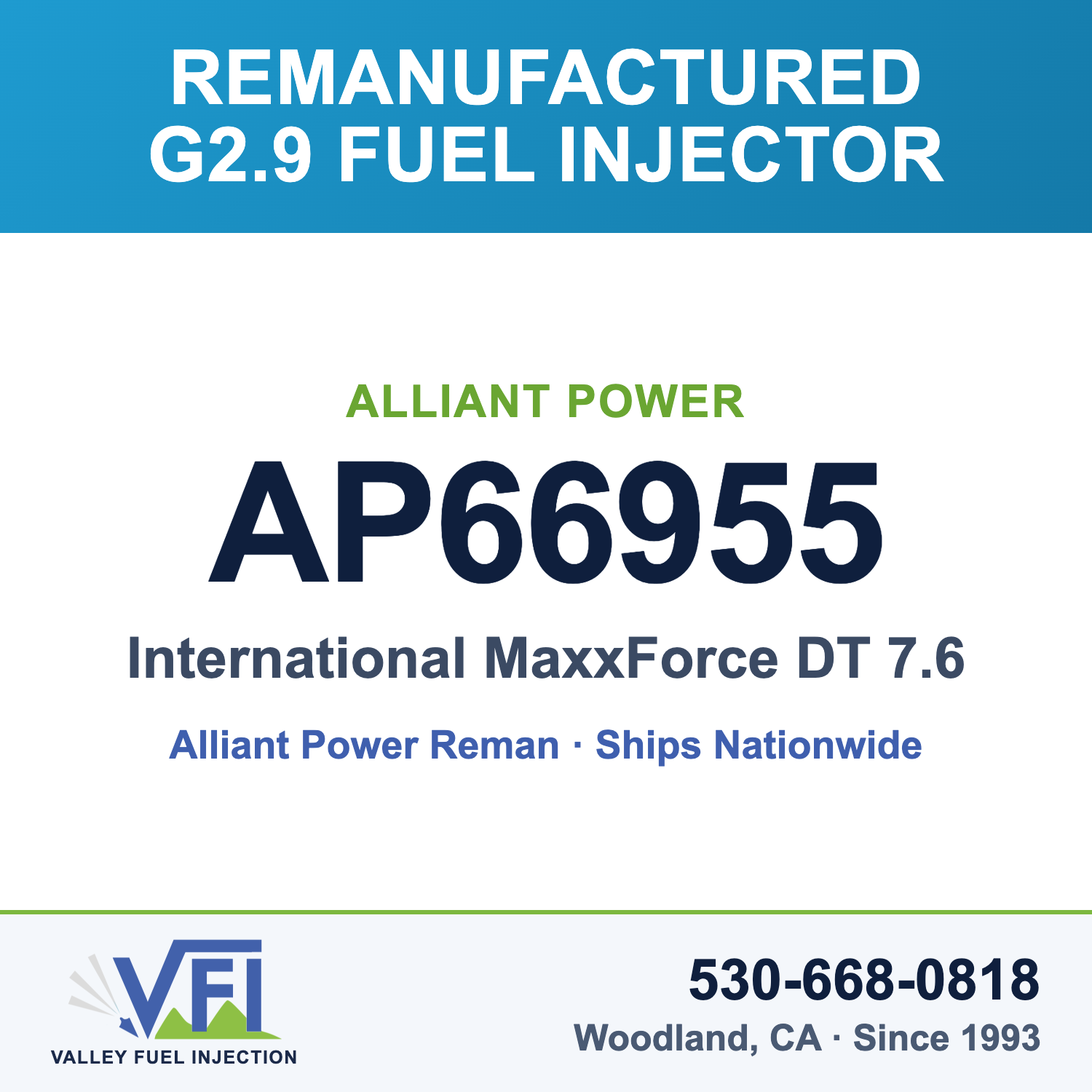 Alliant Power AP66955 G2.9 Fuel Injector for International MaxxForce DT