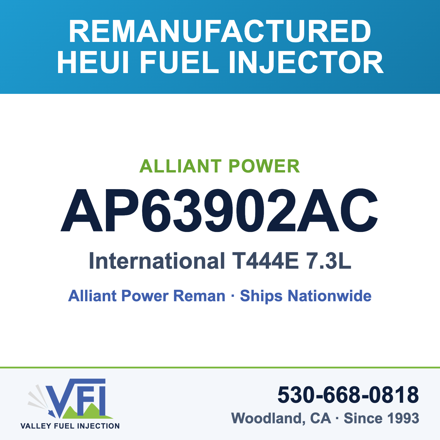 Alliant Power AP63902AC HEUI Fuel Injector for International T444E 7.3L