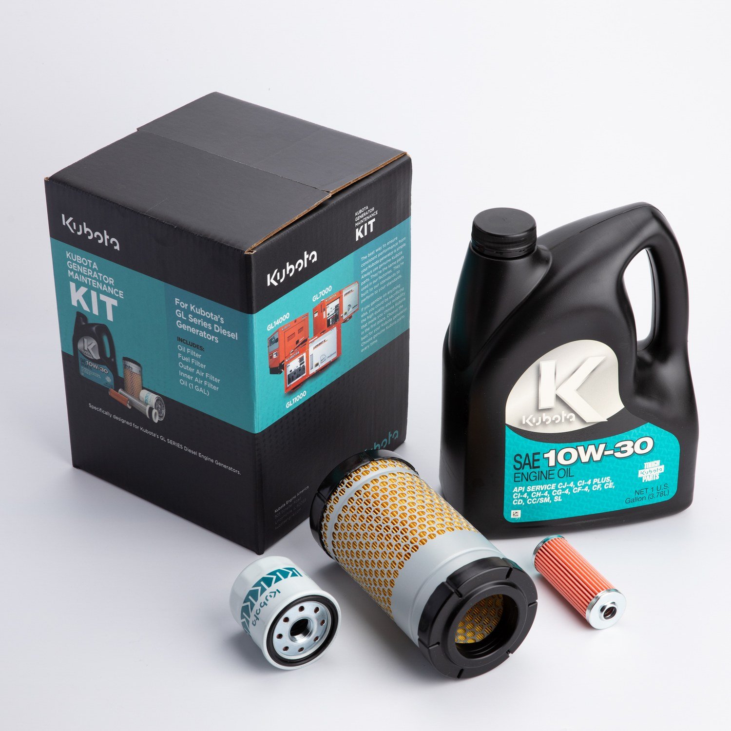 Genuine Kubota KEAGM-14000 generator maintenance kit for GL14000, in the box