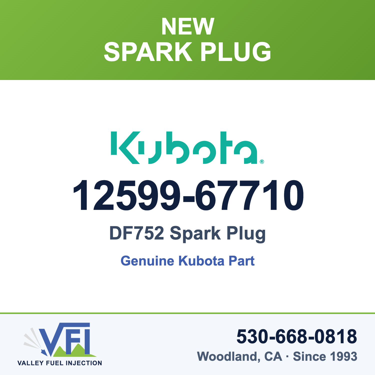 Kubota 12599-67710 Spark Plug