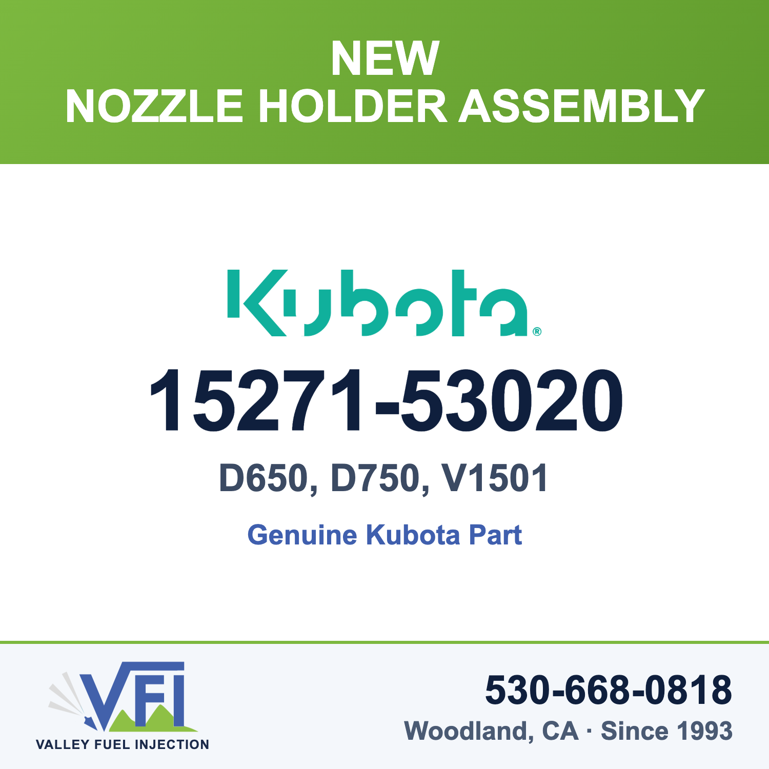 Genuine Kubota 15271-53020 Nozzle Holder Assembly